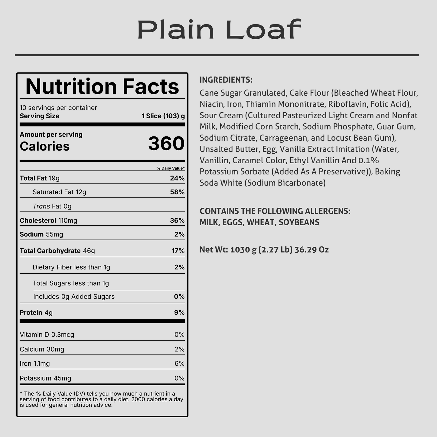 Plain Loaf Cake