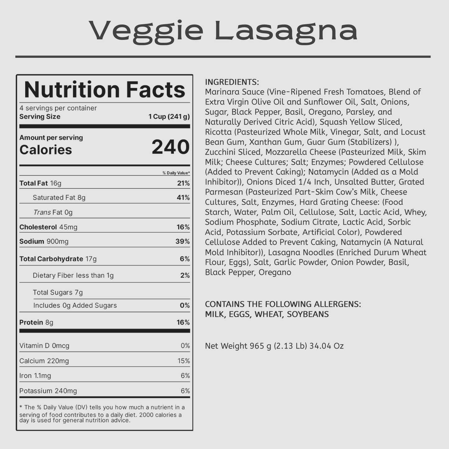 Veggie Lasagna